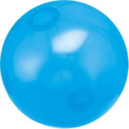 16" Inflatable Translucent Blue Beach Ball