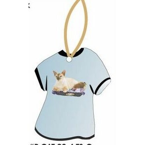 Balinese Cat T-Shirt Promotional Ornament w/ Black Back (4 Square Inch)