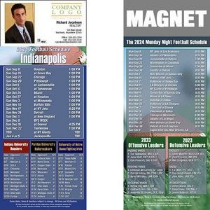 Indianapolis Pro Football Schedule Magnet (3 1/2"x8 1/2")