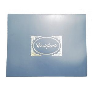 Die Cut Cadillac Presentation Folder Cadet Blue / Gold Imprint