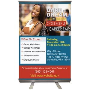 32" x 48" Custom Digitally Printed Retractable Banner Stand