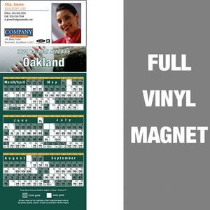Oakland Pro Baseball Schedule Vinyl Magnet (3 1/2"x8 1/2")