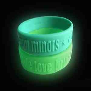 1" Glow In The Dark Embossed Wristbands
