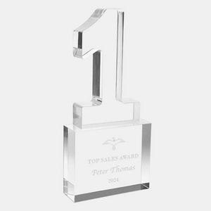 Acrylic Number One Award with Base