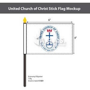 United Church of Christ Stick Flags 4x6 inch