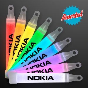 Assorted 4" Mid-Sized Glow Sticks with Lanyard - Domestic Print