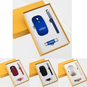 Wireless Mouse , pen and 8G usb drive gift set