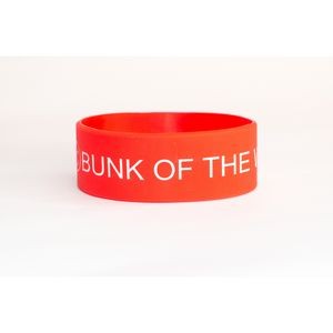 1 1/2 Inch Deboss-Fill Silicone Wristbands