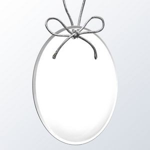 Acrylic Ornament with Silver String - Oval