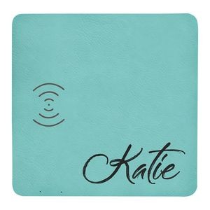 Teal Leatherette Phone Charging Mat