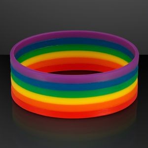 Rainbow Stretch Silicone Bracelets (NON-Light Up) - BLANK
