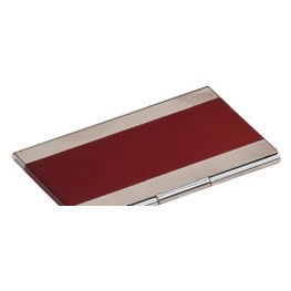 Red Stainless Steel Business Card Holder
