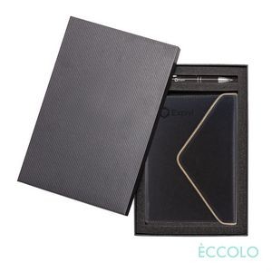 Eccolo® Waltz Journal/Clicker Pen Gift Set - (M) Black