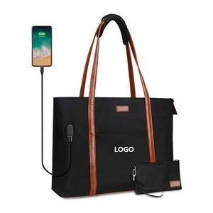 Woman Laptop Tote Bag