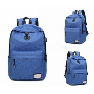 Outdoor Durable Laptops Backpack W/ USB Charging Port