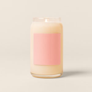 Beer Can Glass Candle - Label