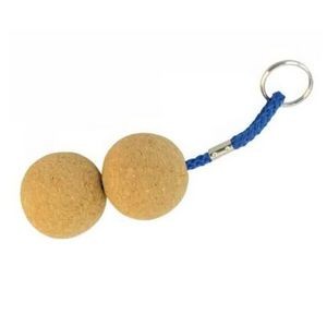 Double Balls Cork Keychain