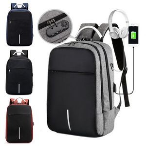 Backpack With Earphone port and password lock