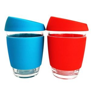 Glass Lid Water Coffee Cup