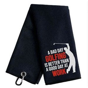 Embroidered Golf Towel with Grommet