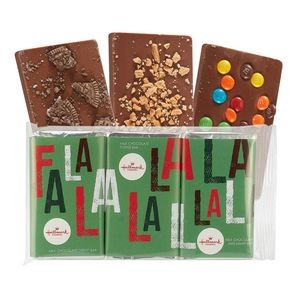 1Oz. Belgian Chocolate Bar Gift Set - Set of 3 w/ Assorted Toppings