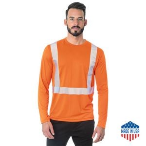 Polyester Class 2 Segmented Long Sleeve Safety T-Shirt