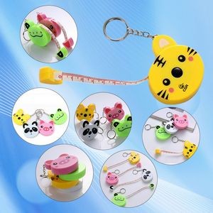 Cute Animal Keychain Tape Measure, 60 Inches