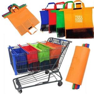 Trolley Bags Set,Reusable Shopping Cart Bags Grocery Organizer Foldable Tote Bag for Supermarket
