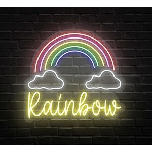 Rainbow Neon Sign (32 " x 29 ")
