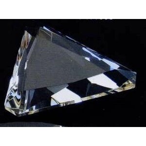 Optic Crystal Triangle Gem-Cut Paperweight