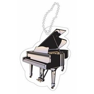 Piano Promotional Line Key Chain w/ Black Back (3 Square Inch)