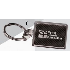 Imax Silver & Black Checkered Keychain