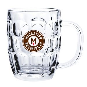 20 Oz. Glass Barrel Beer Mug (Deep Etch)
