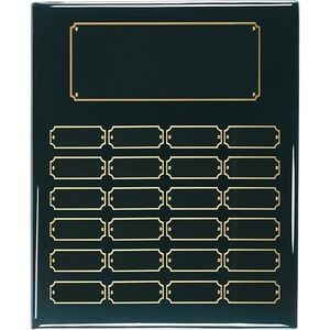 12" x 15" Black Piano Finish Perpetual Plaque with 24 Plates