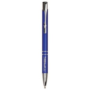 Gloss Blue Ballpoint Pen - Laser Engraved