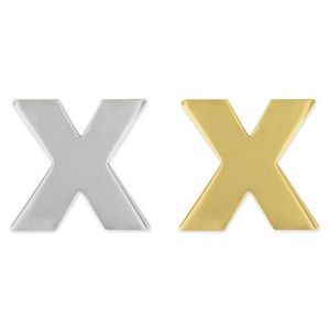 Letter "X" Lapel Pin - Gold or Silver