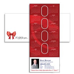 Magnetic Calendar with Envelope - Red