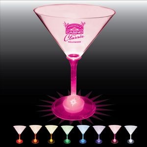 10 Oz. Martini Glass w/ Light Up Contrast Standard Stem
