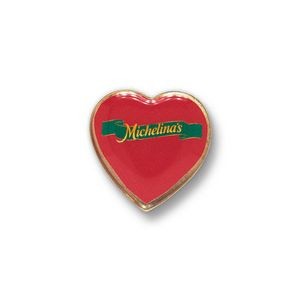 Heart Printed Stock Lapel Pin
