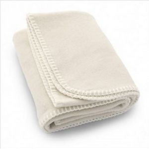 Fleece Baby Blanket - Cream White (30"x40")