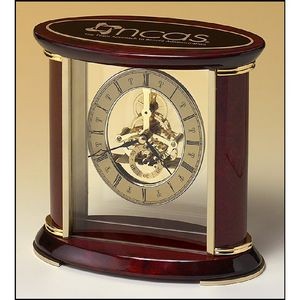 Skeleton Clock with Brass and Rosewood Piano Finish (7