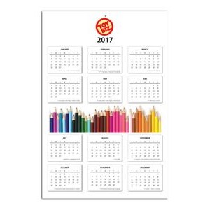 Year-At-A-Glance Wall Calendar w/Custom Images - 1 Side (11 1/2"x17 1/8")