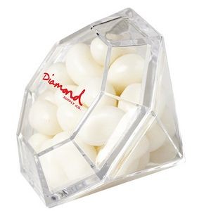 Diamond Gem Container - White Mints