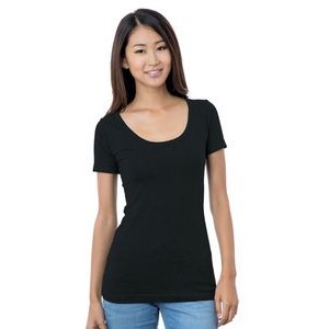BAYSIDE Youth Wide Scoop Neck T-Shirt