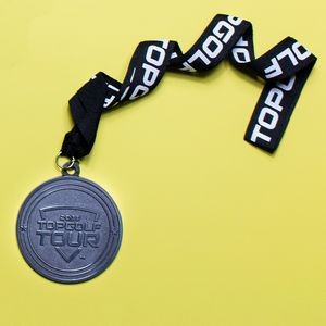 Diestruck Sandblasted Medals - 2 1/2" DIA