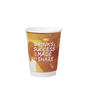 8 Oz. White Paper Cup-Double Wall Full Color-Full Coverage