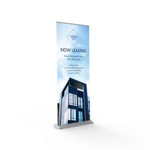 33"x80" Platinum Retractable Banner Stand Double Sided - Fabric