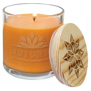 Aroma Delight Glass Candle with Logo-Bright Citrus