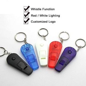 LED Keychain with Whistles