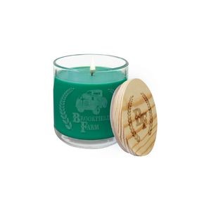 14oz Fresh Pine Candle in Glass Holder w/ Wood Lid
